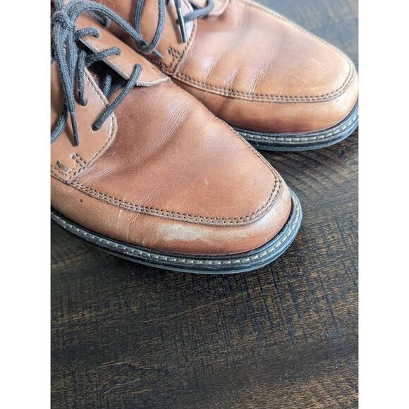 Ecco Holton Apron Toe Lace-up Oxford Cognac Men\'s Shoes - Size 8